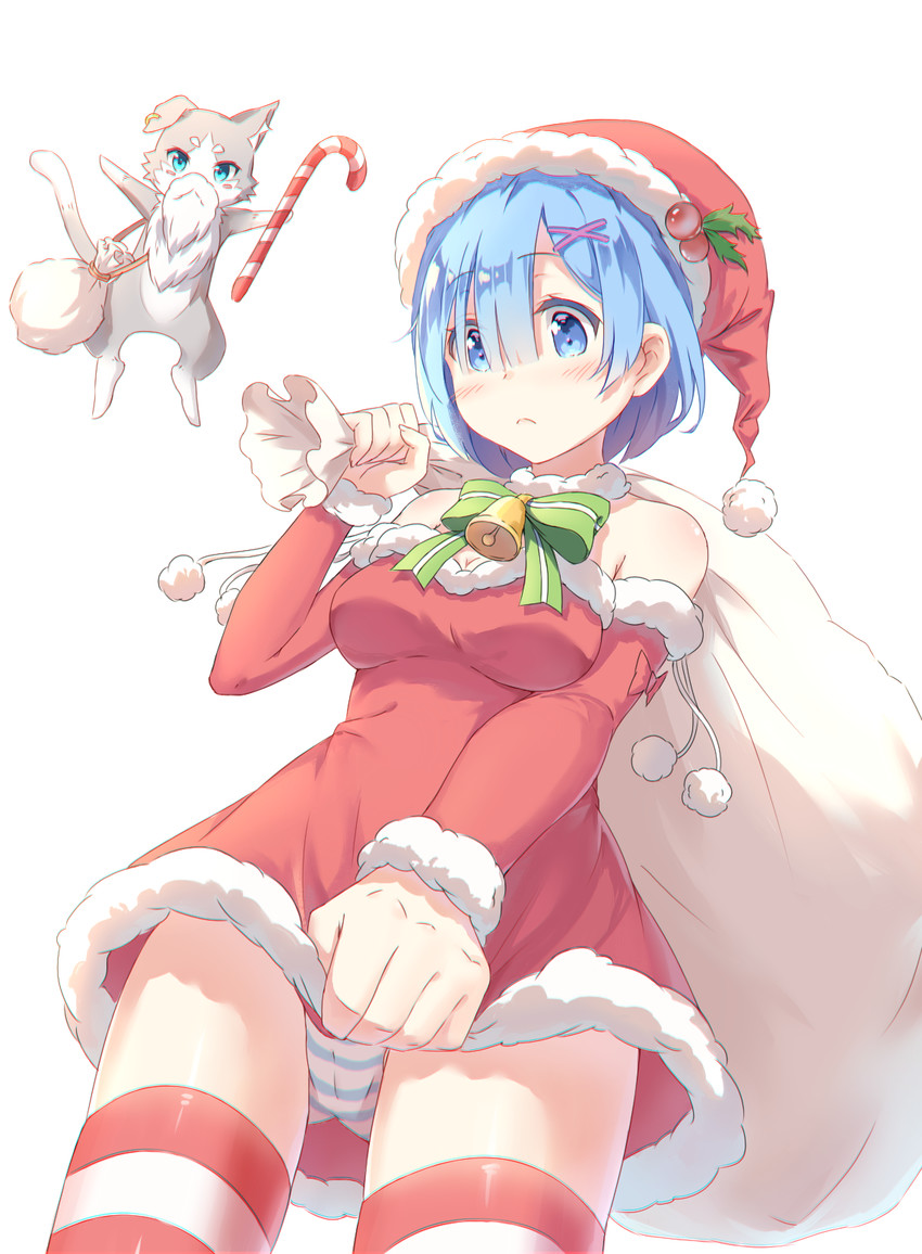 rem and puck (re:zero kara hajimeru isekai seikatsu) drawn by banxuan_c2ka