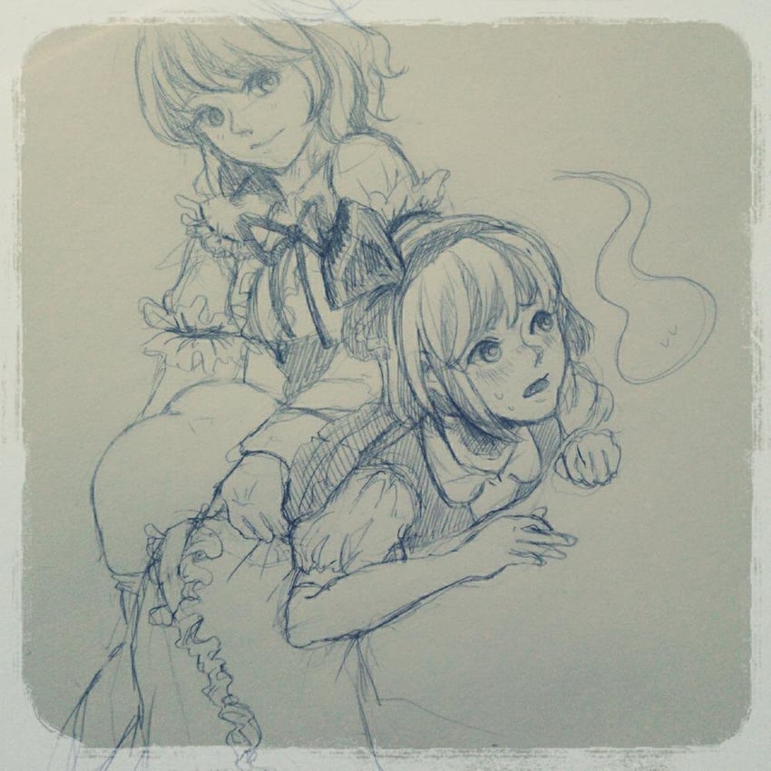 konpaku youmu and saigyouji yuyuko (touhou) drawn by kasane_(16105548)