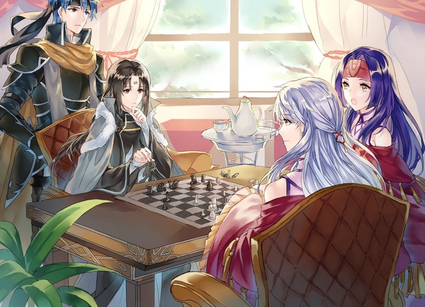 micaiah, soren, sanaki kirsch altina, and ike (fire emblem and 3 more) drawn by jnsghsi