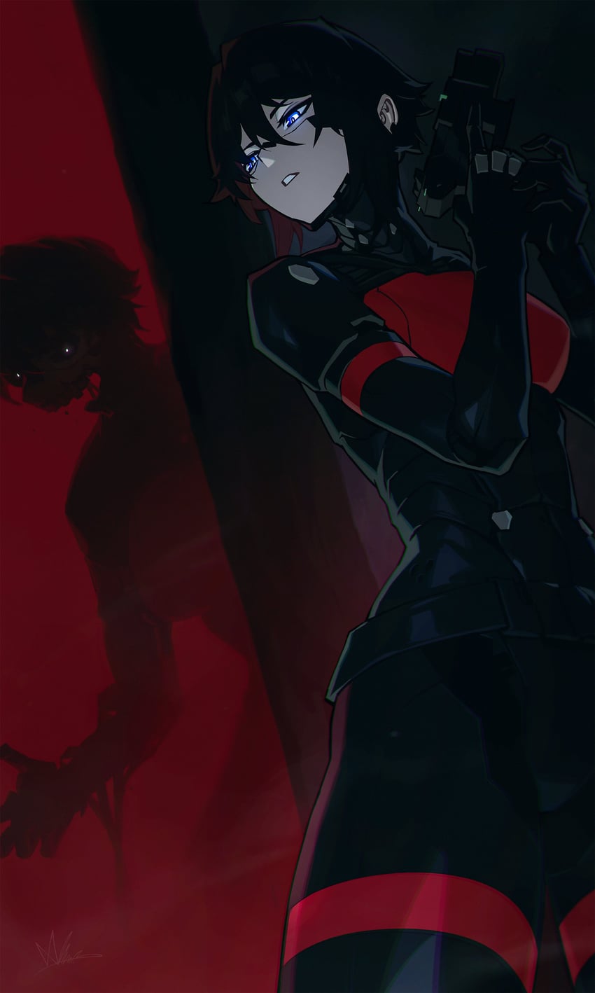 elster and corrupted eule (signalis) drawn by lewdicy