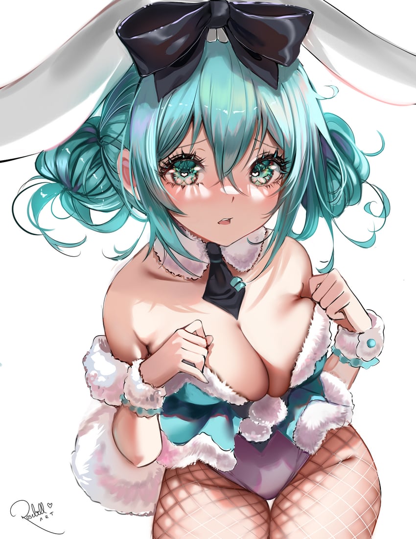 hatsune miku and bicute bunnies miku (vocaloid) drawn by rosebell