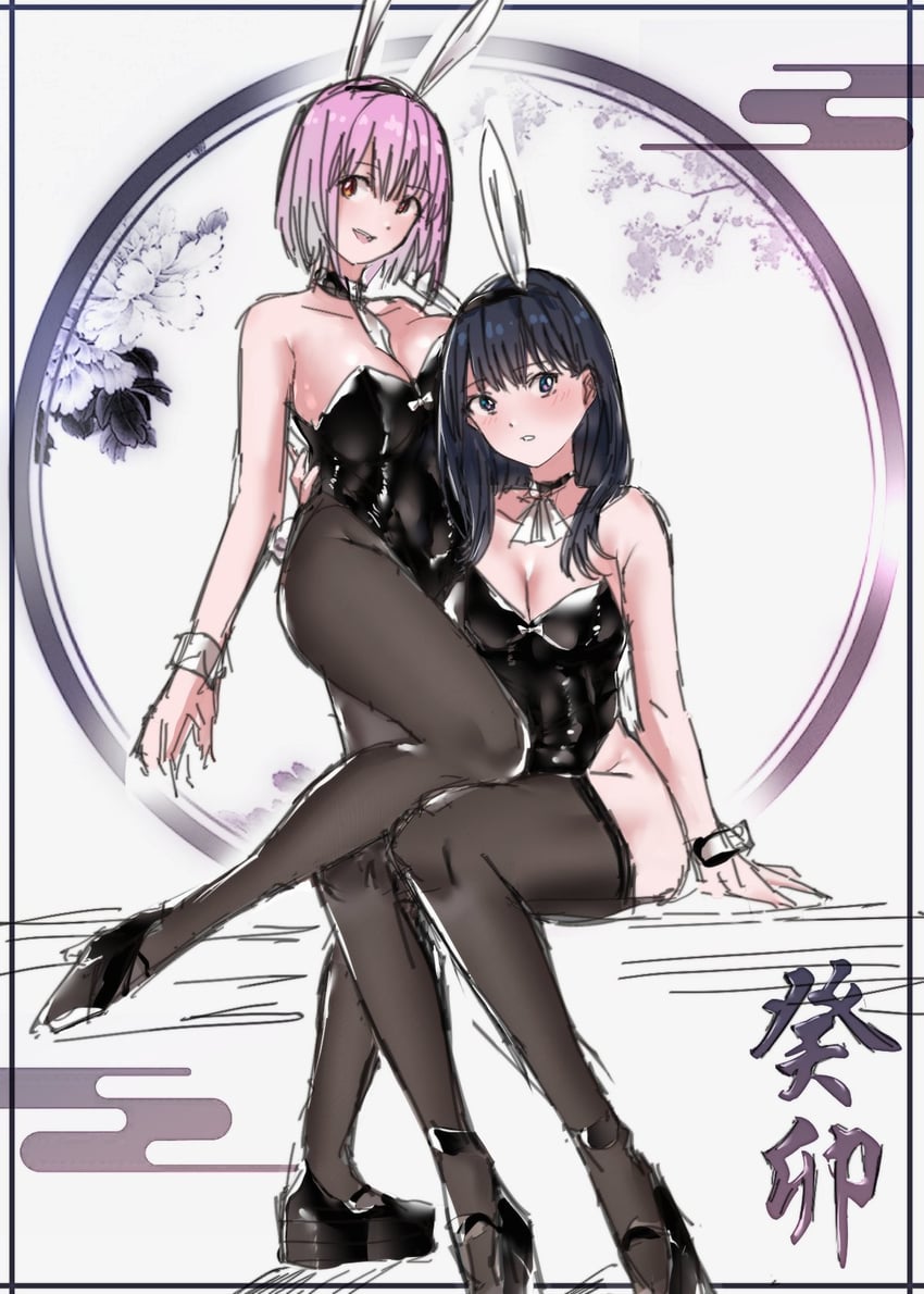 takarada rikka and shinjou akane (gridman universe and 1 more) drawn by nakagawa_kanon_(pixiv32798535)