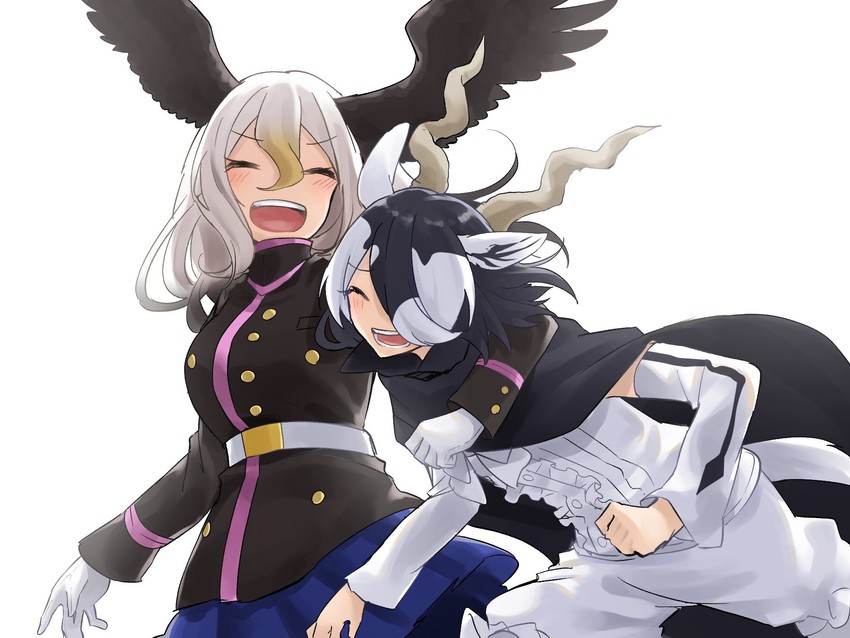 bald eagle and blackbuck (kemono friends and 1 more) drawn by isobee