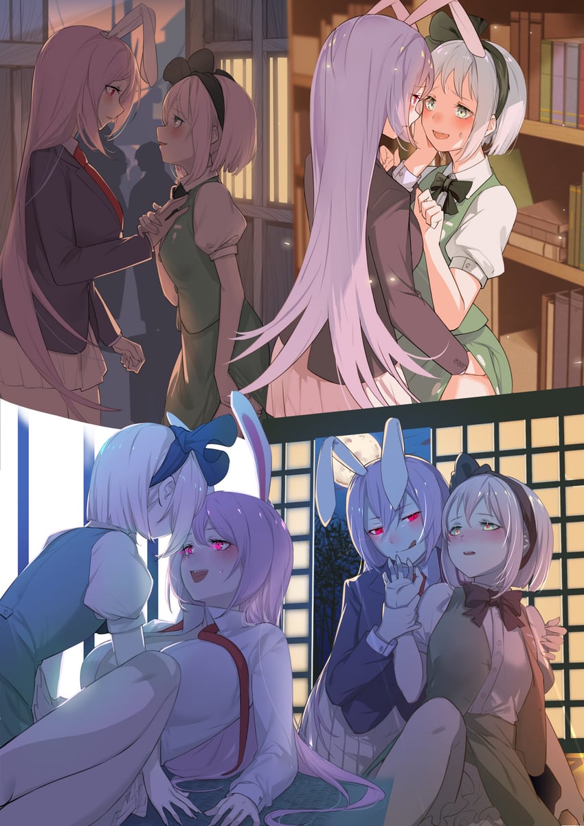 konpaku youmu and reisen udongein inaba (touhou) drawn by soku_(bluerule-graypray)