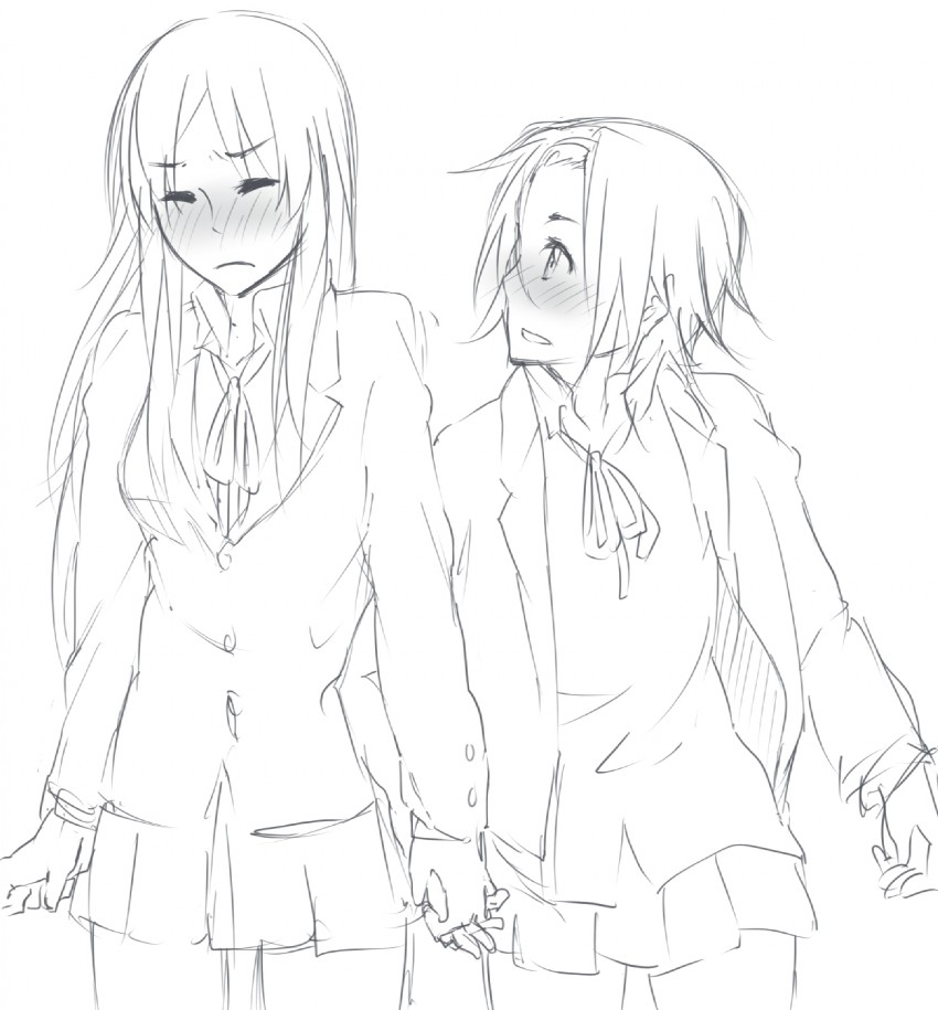akiyama mio and tainaka ritsu (k-on!) drawn by miyo_(aenmix)