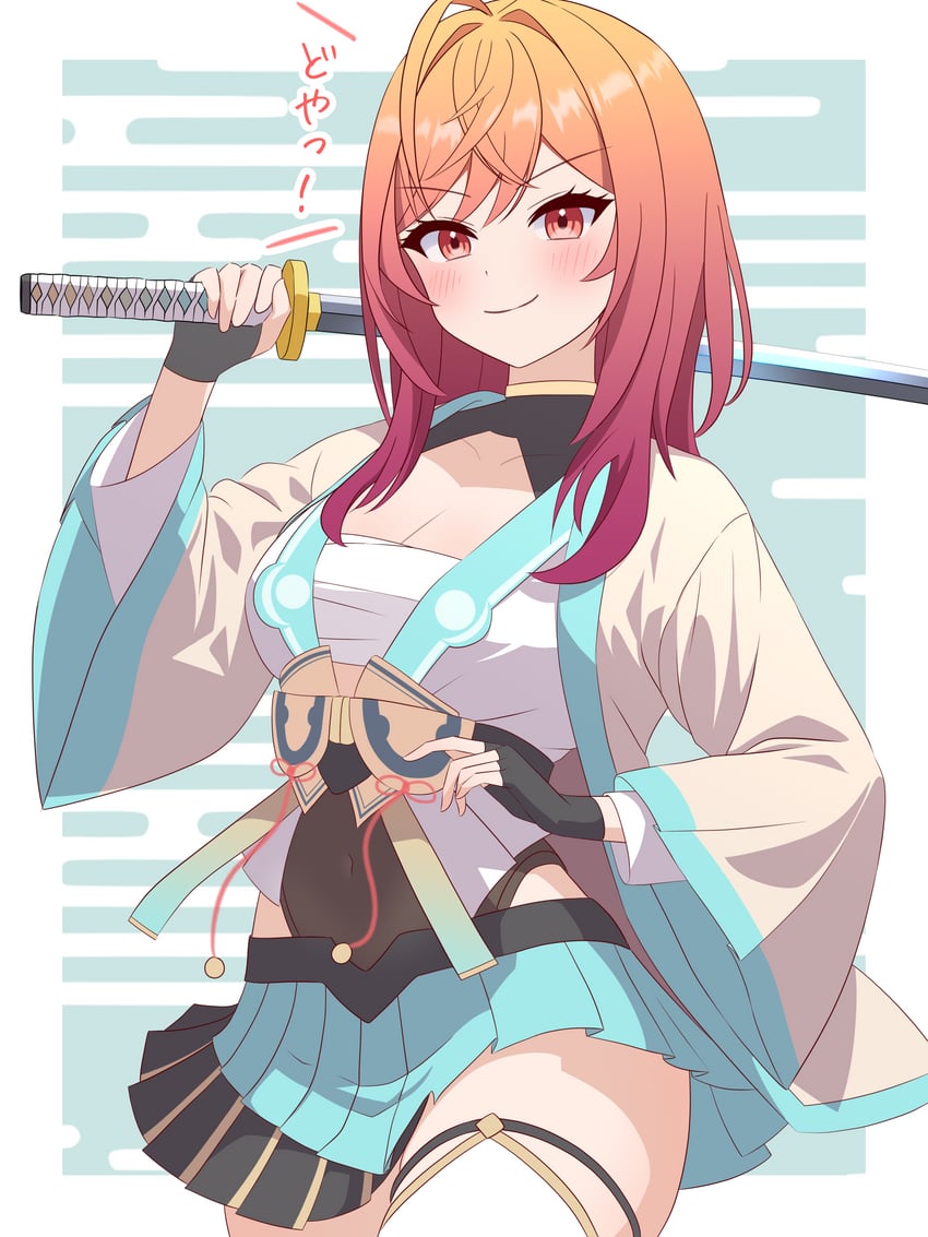 kazama iroha and ichijou ririka (hololive and 1 more) drawn by kuchitani