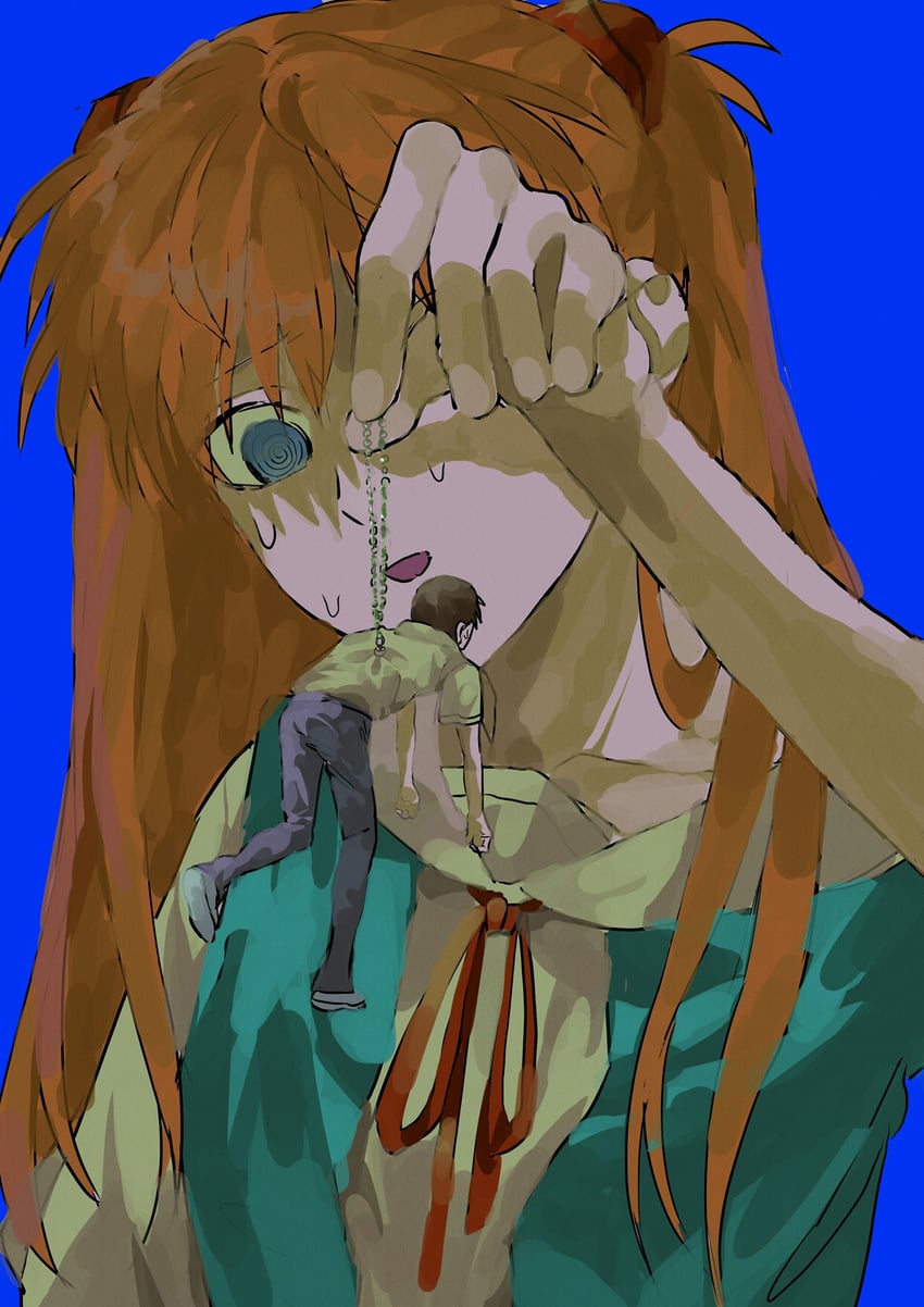 souryuu asuka langley and ikari shinji (neon genesis evangelion) drawn by dokydokiev