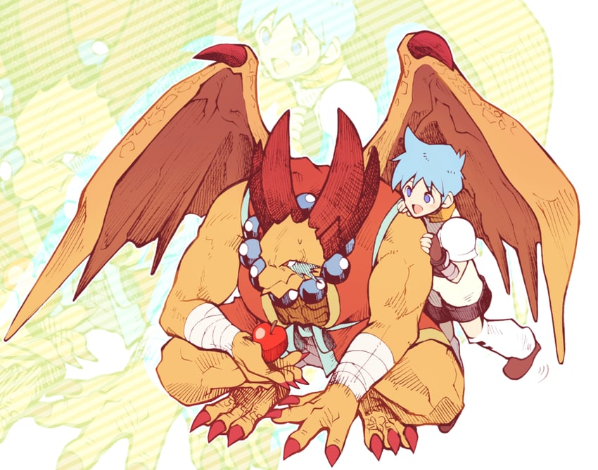 ryu and garr (breath of fire and 1 more) drawn by minashirazu