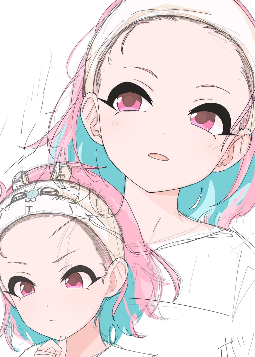 yumemi riamu (idolmaster and 1 more) drawn by kakki_(kackie)
