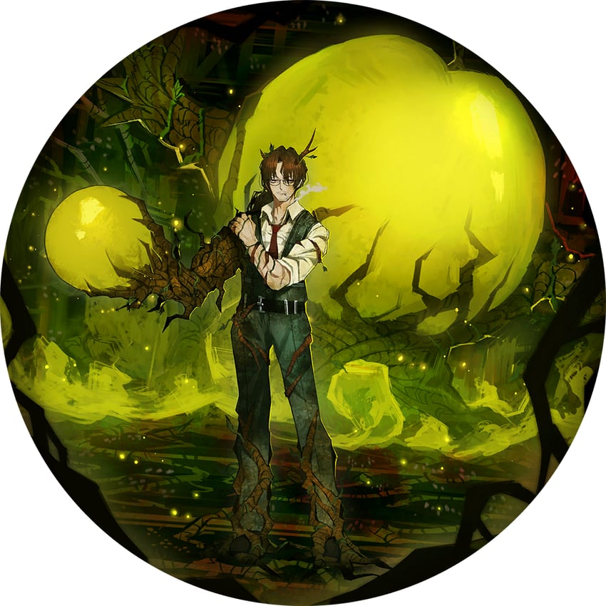 gregor and golden apple (project moon and 1 more) drawn by nai_ga