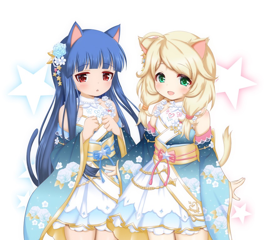 sajo yukimi and yusa kozue (idolmaster and 1 more) drawn by hosizora_mikoto