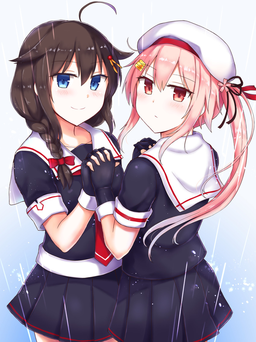 shigure, shigure kai ni, and harusame (kantai collection) drawn by cai_geng