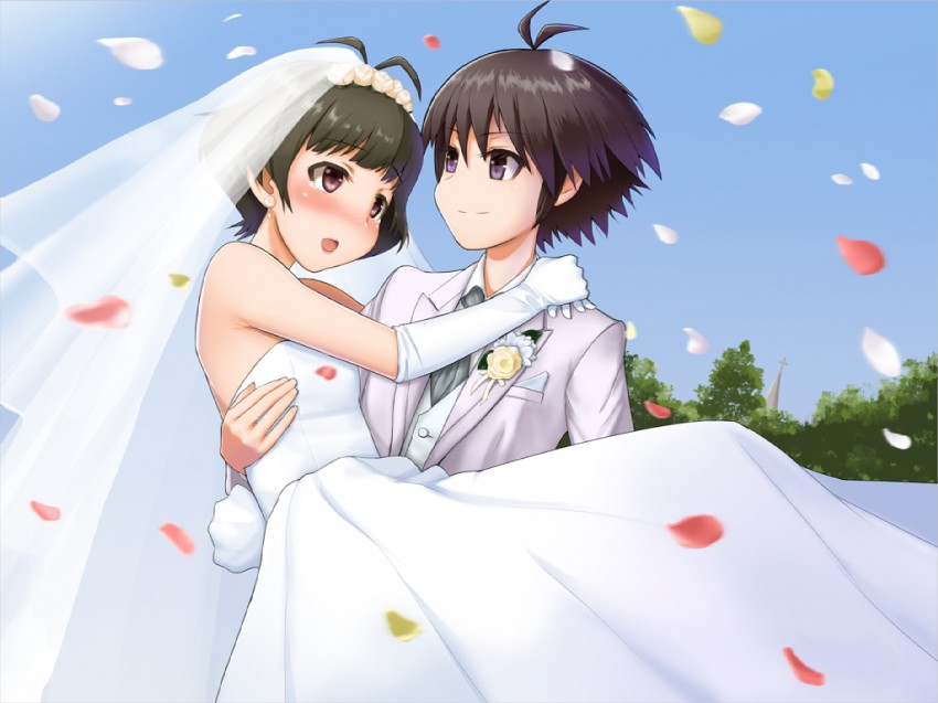 kikuchi makoto and akizuki ryo (idolmaster and 1 more) drawn by sugar_(sugarless)