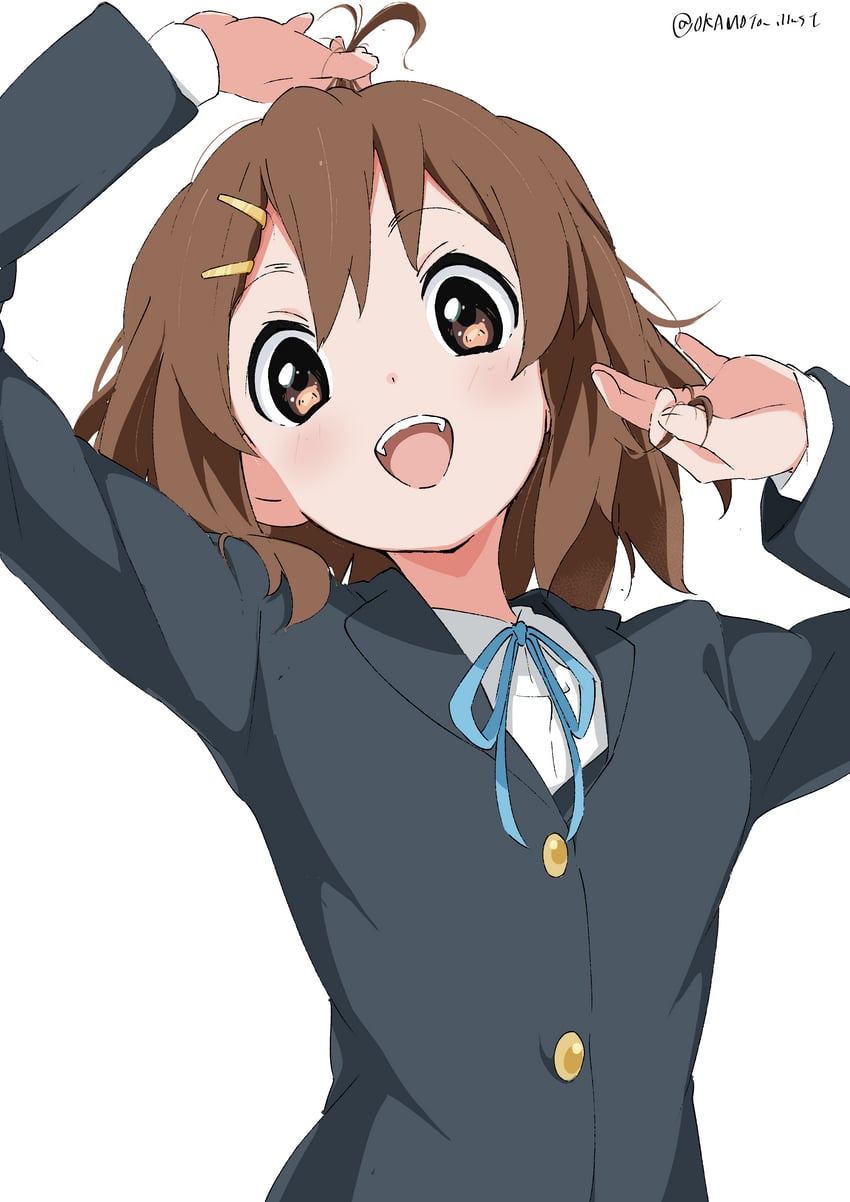 hirasawa yui (k-on!) drawn by white_gorilla_(okamoto)