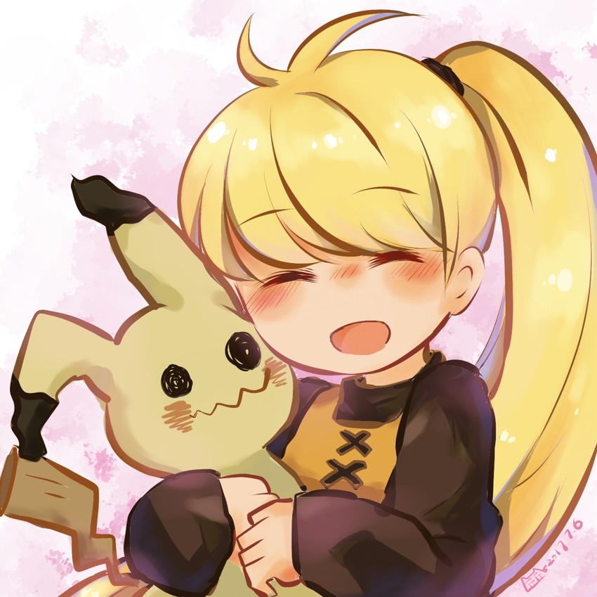 mimikyu and yellow (pokemon and 1 more) drawn by qiuqiu
