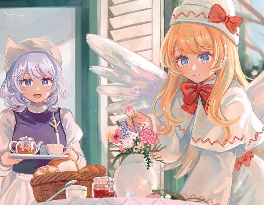 letty whiterock and lily white (touhou) drawn by mozukuzu_(manukedori)