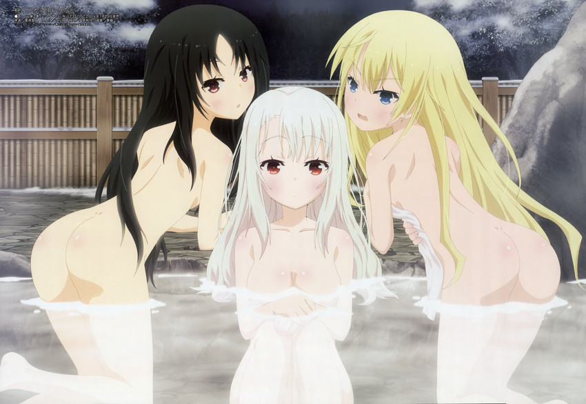 yaya, frey, and charlotte belew (megami magazine and 1 more) drawn by hirose_tomohito