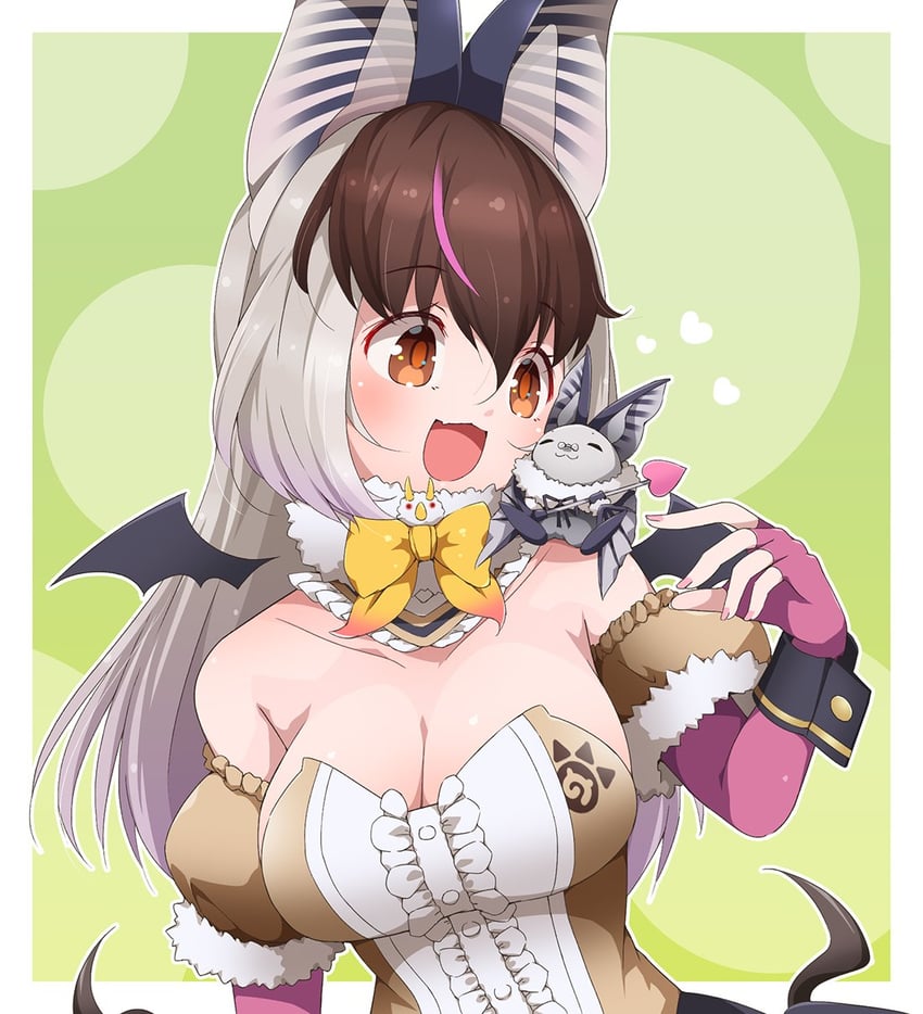 brown long-eared bat and poporu (kemono friends and 1 more) drawn by drias