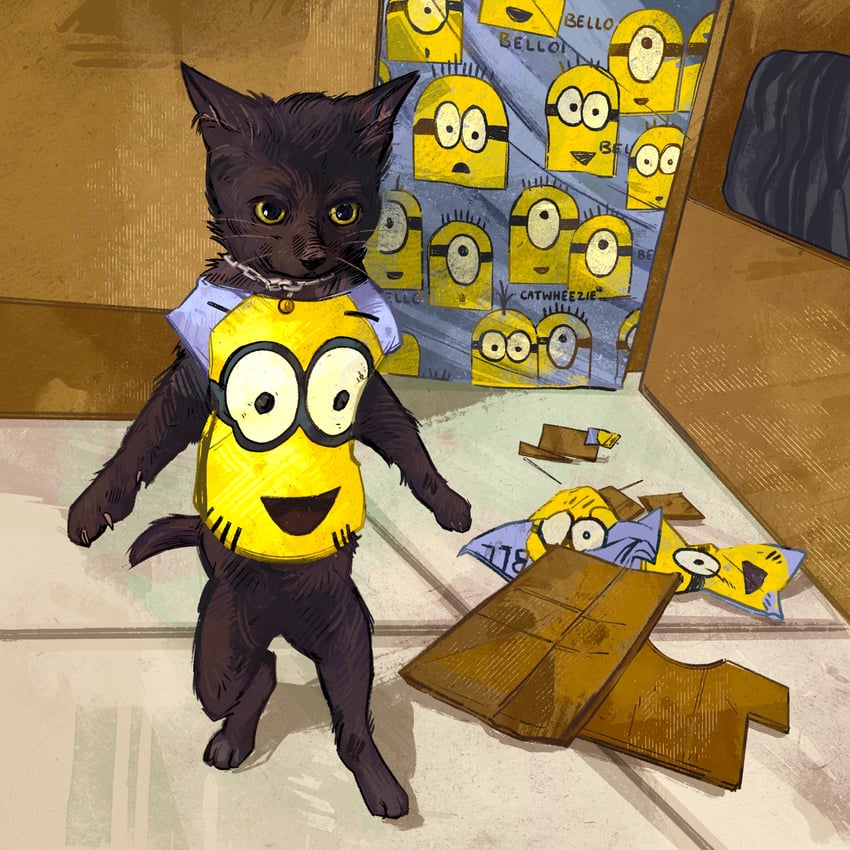 minion (original and 1 more) drawn by catwheezie