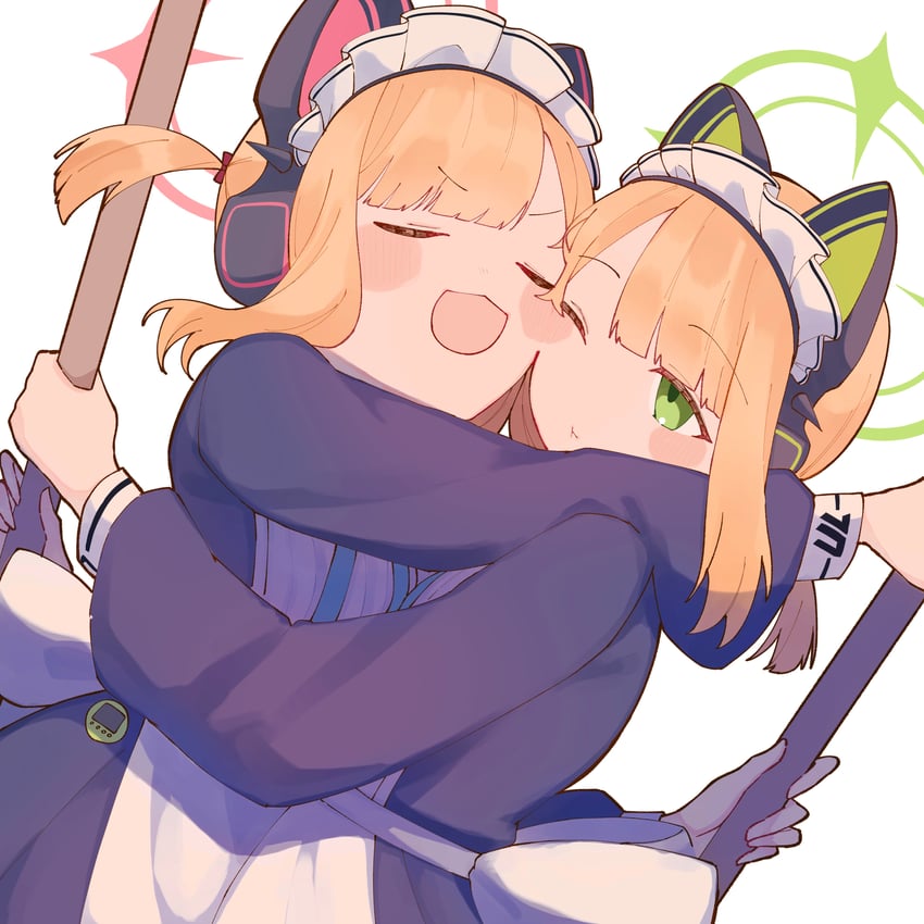 momoi and midori (blue archive) drawn by oruta_chikuwa