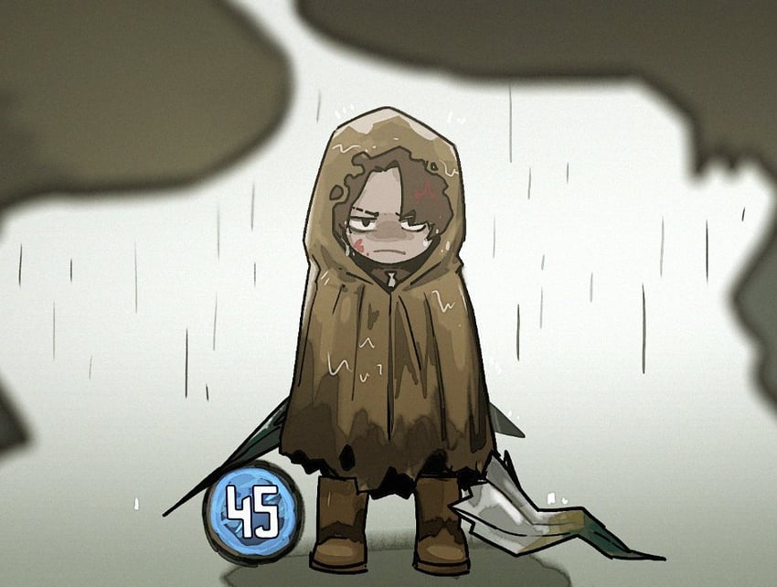 yi sang, heathcliff, and outis (project moon and 1 more) drawn by flaw_eight