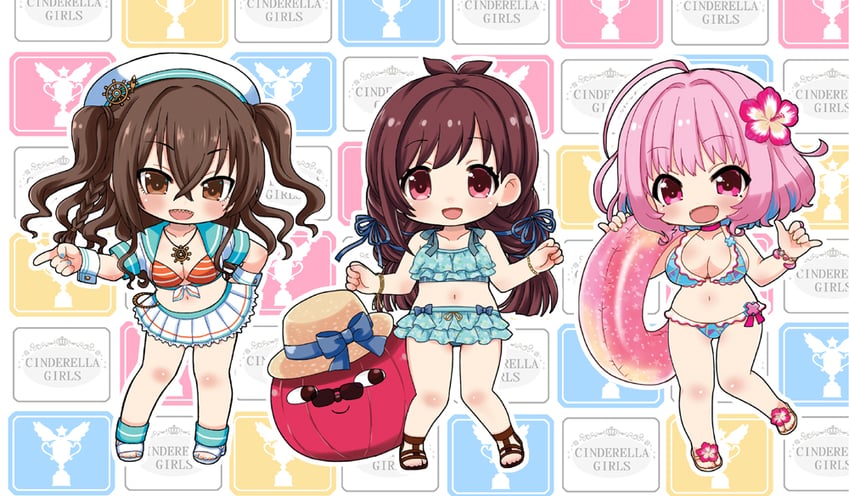 yumemi riamu, sunazuka akira, tsujino akari, and ringorou (idolmaster and 1 more) drawn by rikaon