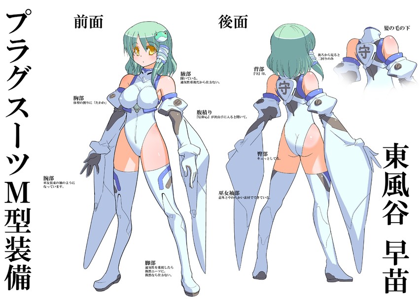 kochiya sanae and ayanami rei (touhou and 1 more) drawn by fujishima-sei_ichi-gou