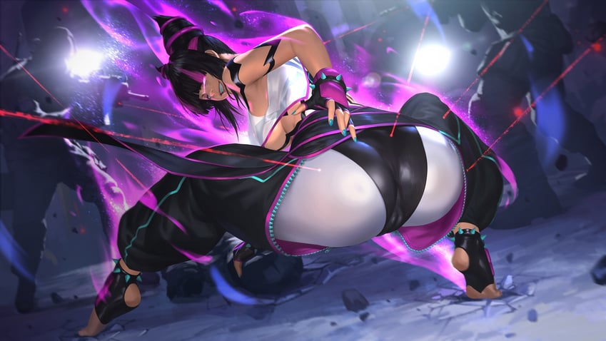 han juri (street fighter and 1 more) drawn by sunkeytail