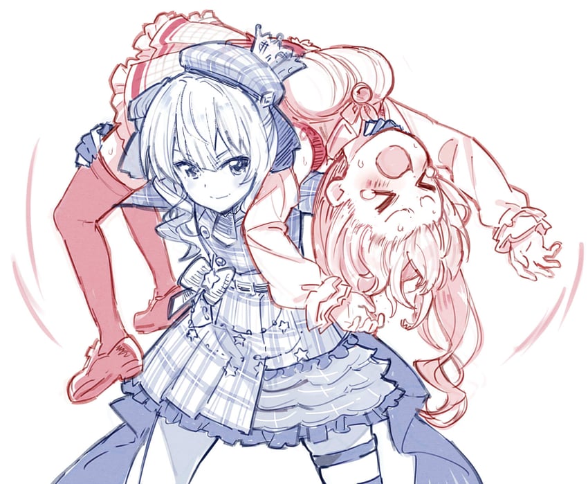 hoshimachi suisei and sakura miko (hololive) drawn by sakino_shingetsu