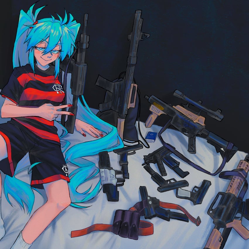 hatsune miku (vocaloid and 1 more) drawn by sainttufa