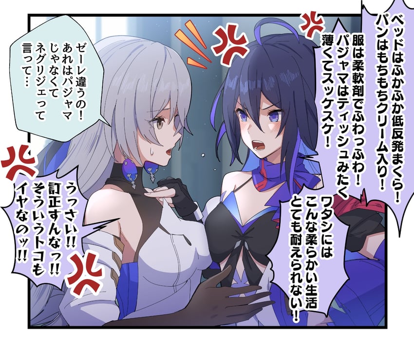 bronya rand and seele (honkai and 1 more) drawn by yumegiwa_(skgl_thx)