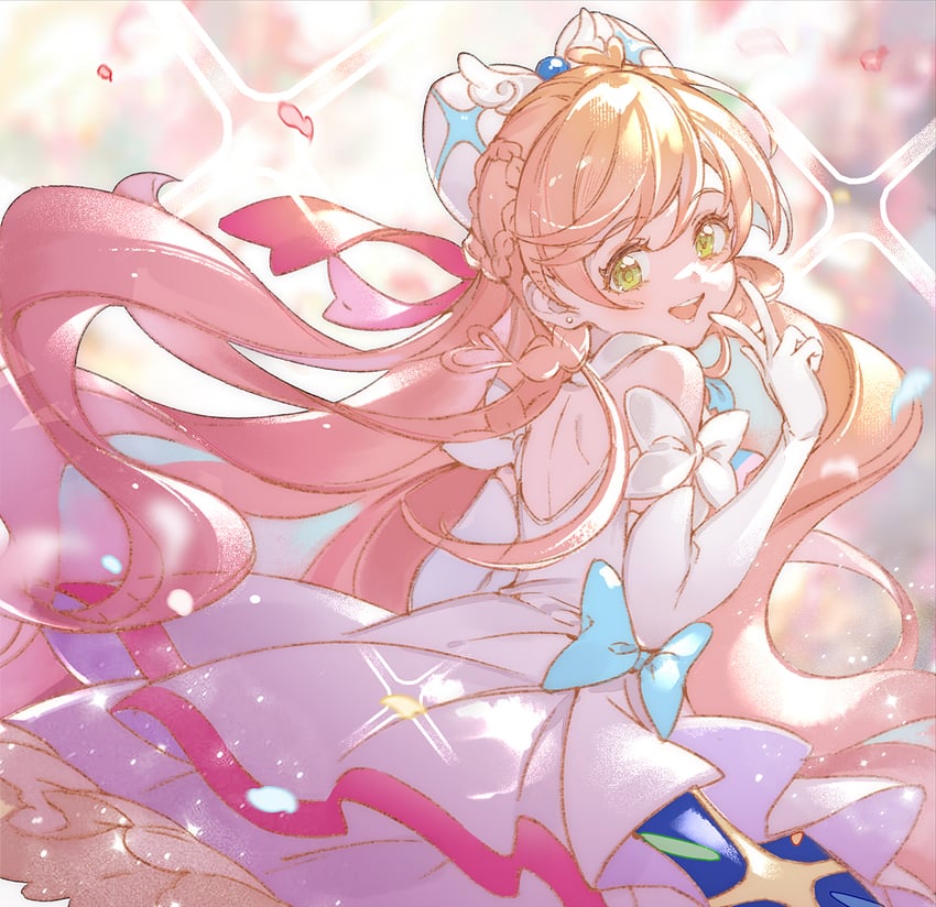 nijigaoka mashiro and cure prism (precure and 1 more) drawn by hoshi_(xingspresent)