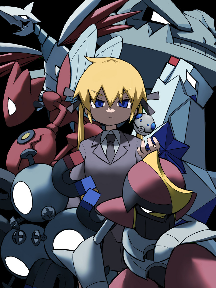 sonya, scizor, bisharp, steelix, skarmory, and 2 more (pokemon and 1 more) drawn by yachima_tana