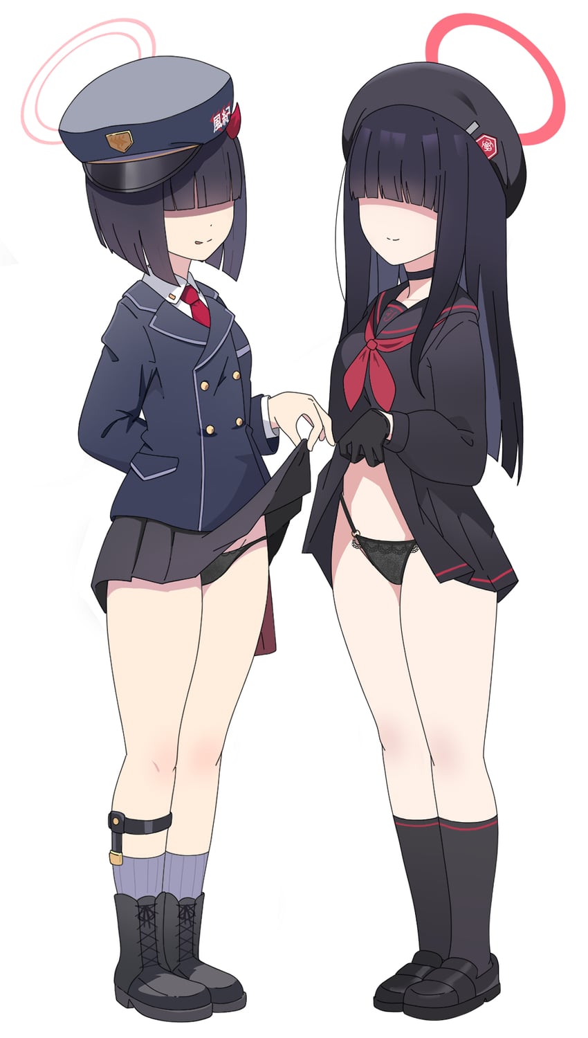 justice task force member and prefect team member (blue archive) drawn by nyaru_(nyaru_4126)