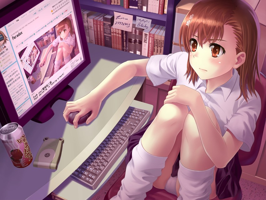 misaka mikoto, gekota, and misaka imouto (toaru majutsu no index and 2 more) drawn by denhijou_niki