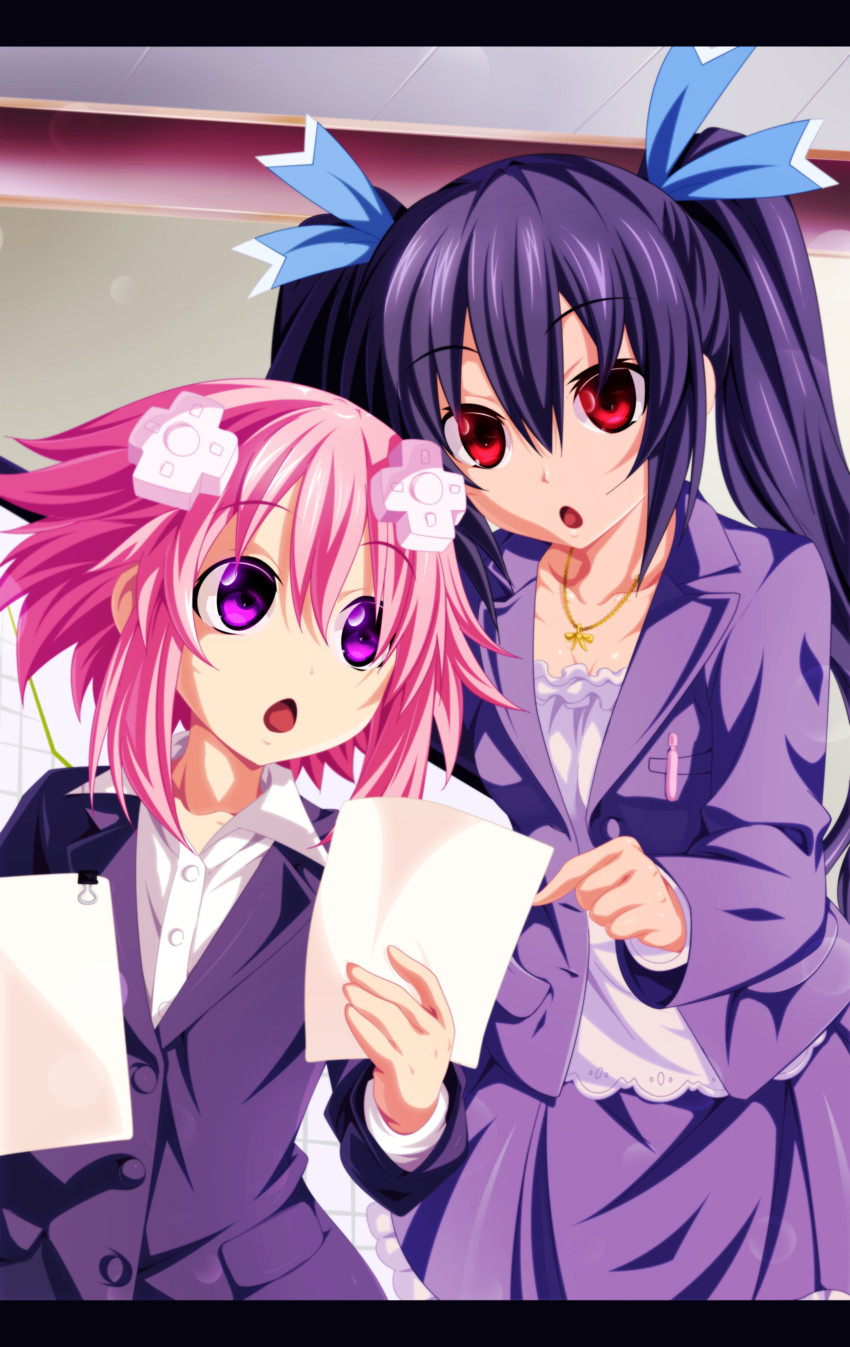 neptune and noire (neptune) drawn by planeptune