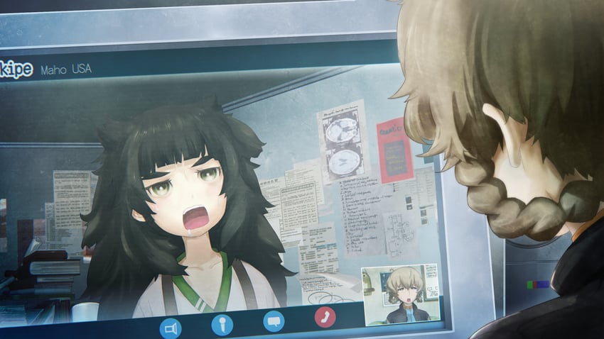 amane suzuha and hiyajou maho (steins;gate and 2 more) drawn by huke