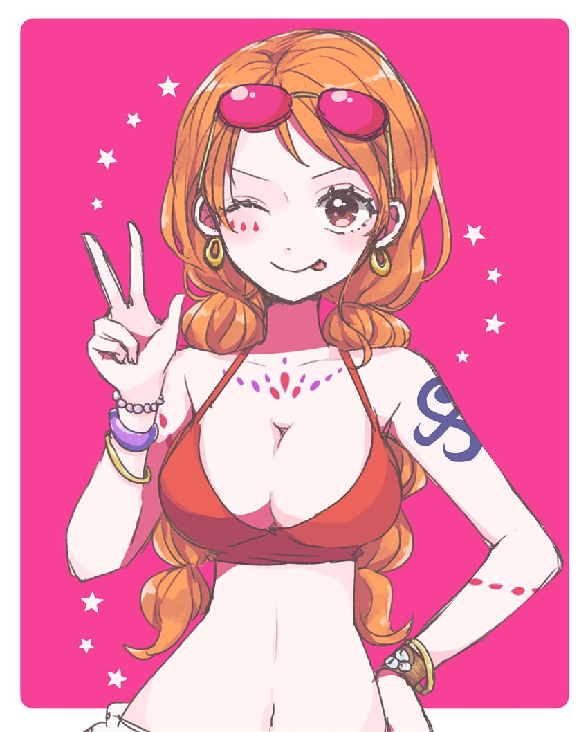 nami (one piece and 1 more) drawn by shinogo_no