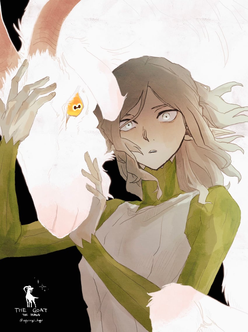 mithrun and goat (dungeon meshi) drawn by pachix2_corgi