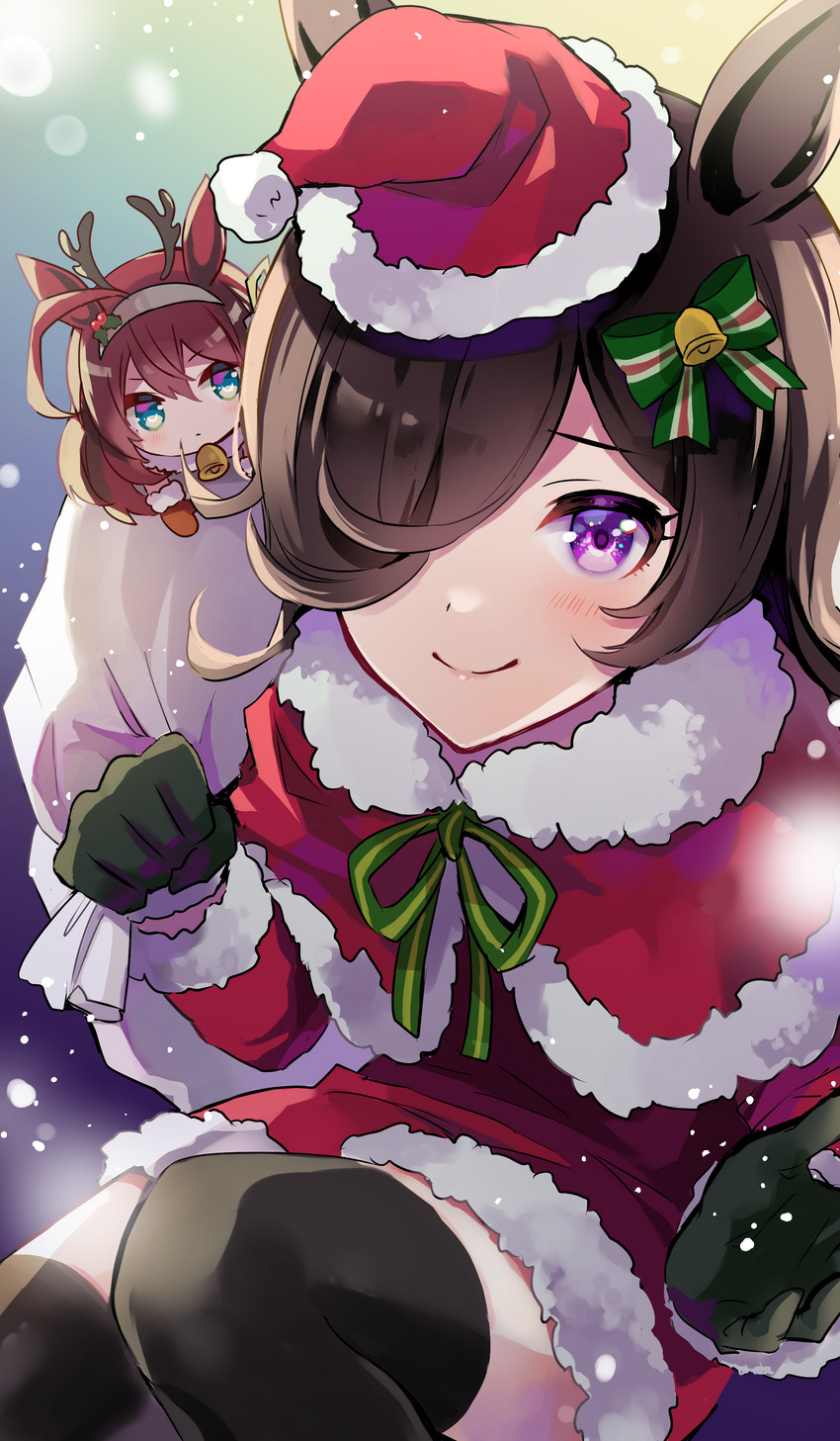 rice shower and mihono bourbon (umamusume) drawn by anbutter_siruko