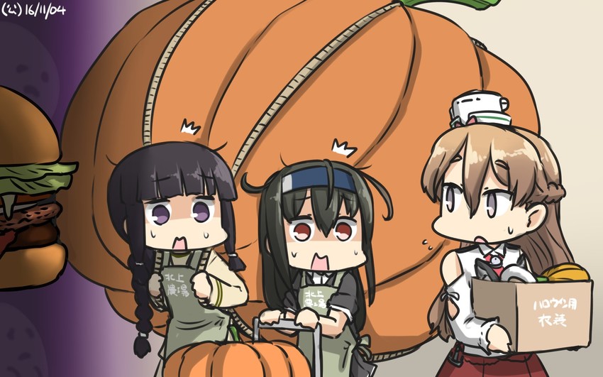 kitakami, zara, hatsushimo, kitakami kai ni, and hatsushimo kai ni (kantai collection) drawn by hamu_koutarou