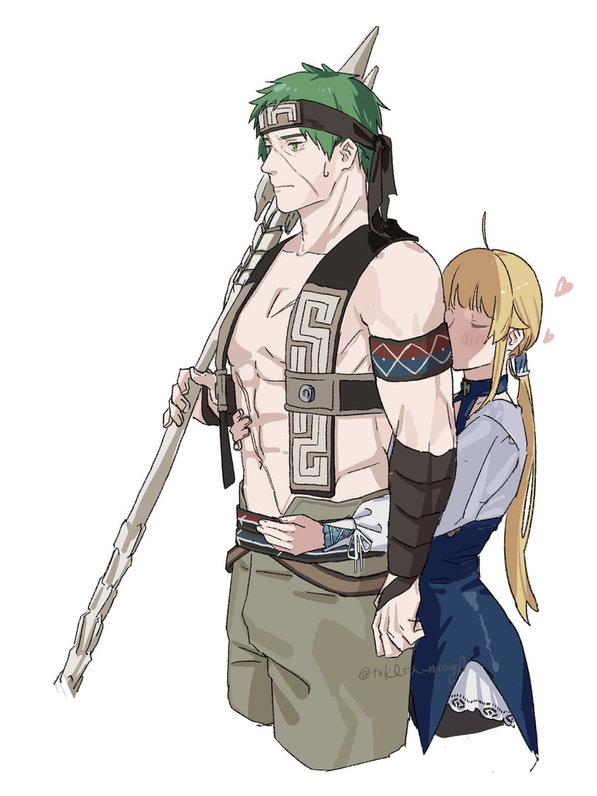 norn greyrat and ruijerd superdia (mushoku tensei) drawn by tokita_(mag0)