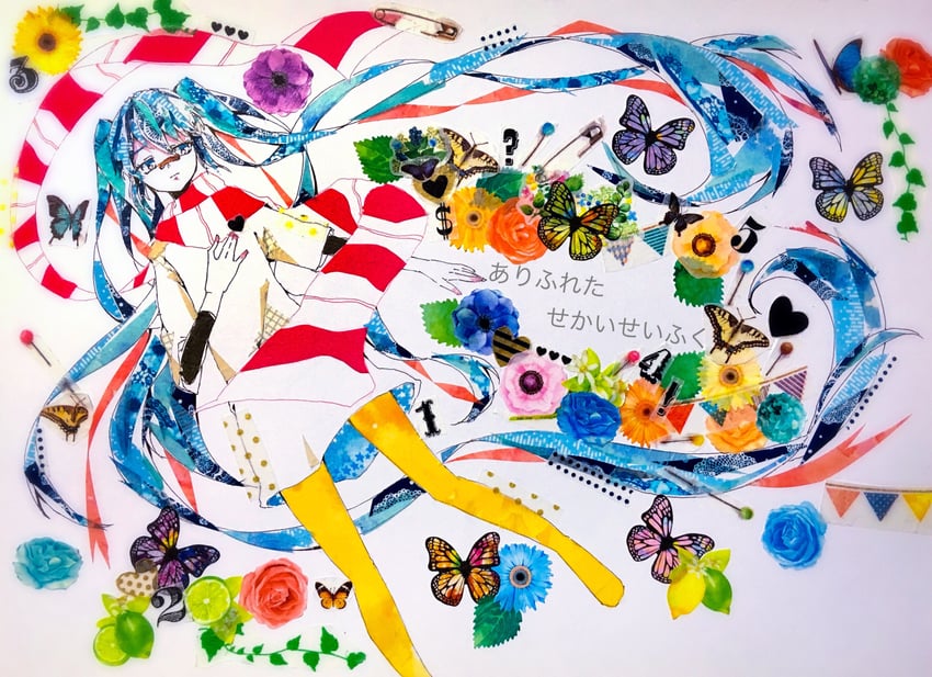 hatsune miku (vocaloid and 1 more) drawn by asagi_kino
