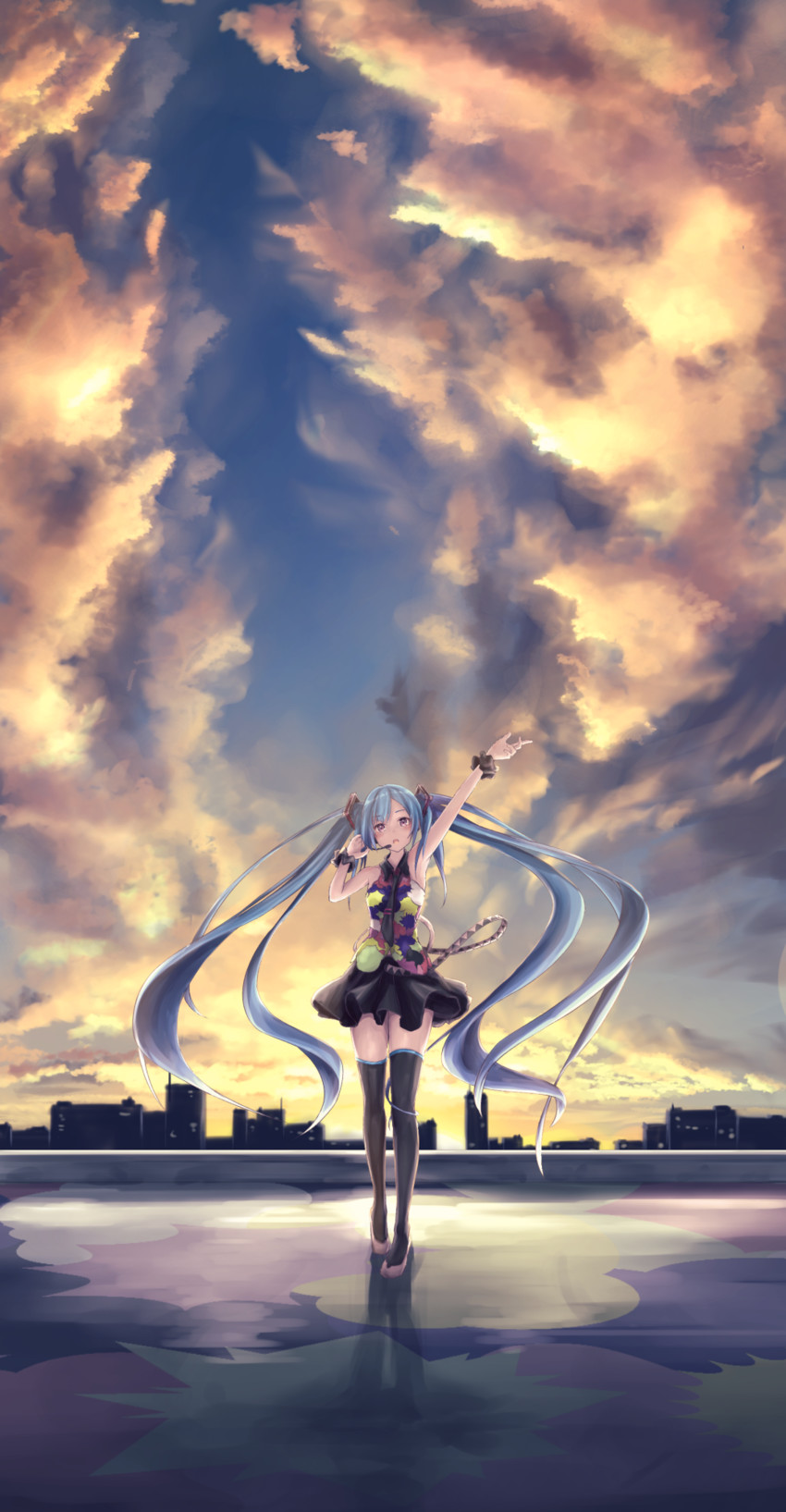 hatsune miku (vocaloid and 1 more) drawn by misaki_miso