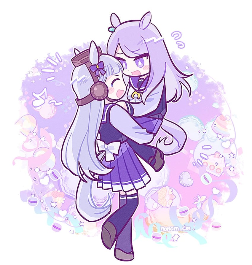 gold ship and mejiro mcqueen (umamusume and 1 more) drawn by nonom_(runningnonom)