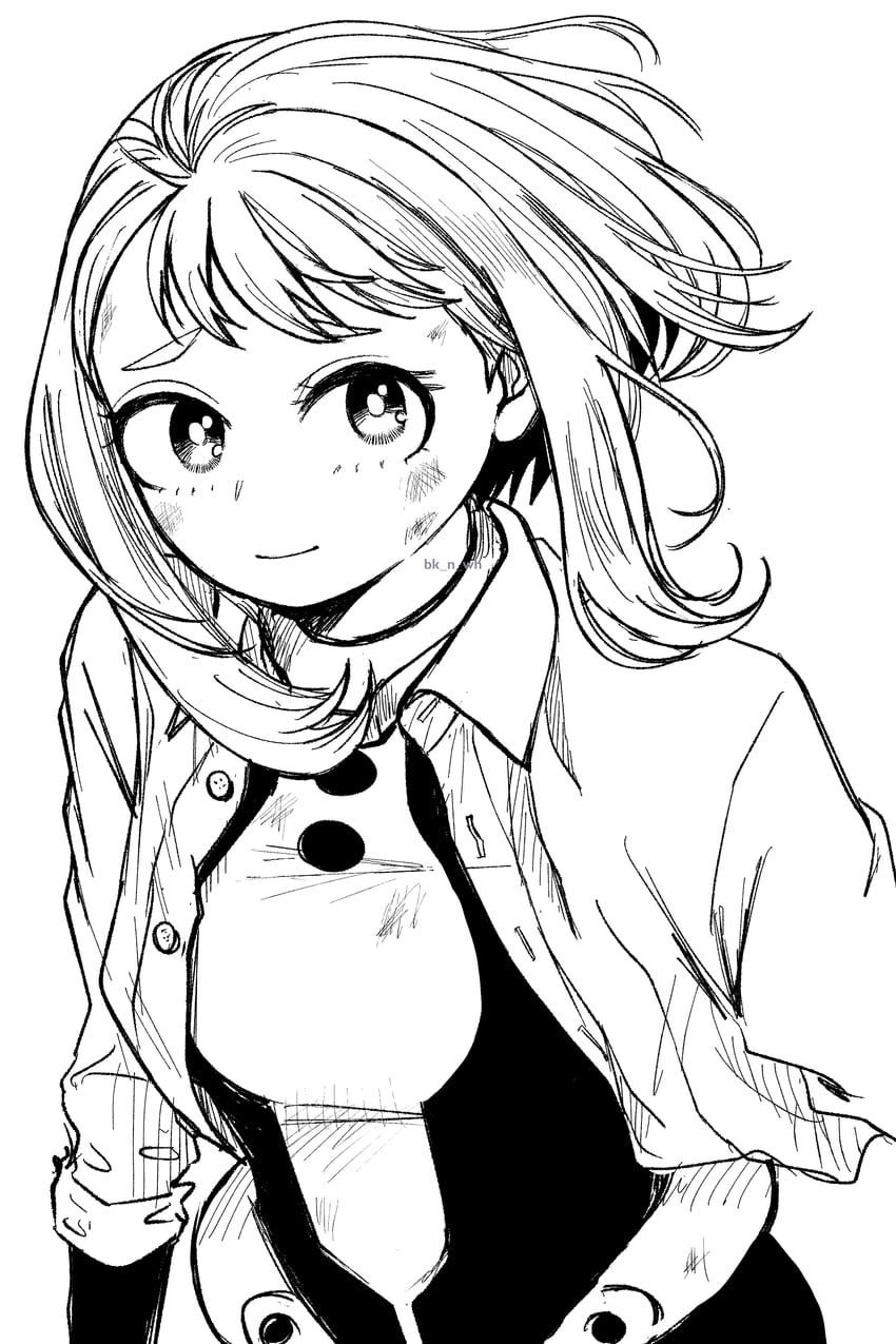 uraraka ochaco (boku no hero academia) drawn by bk_n_wh