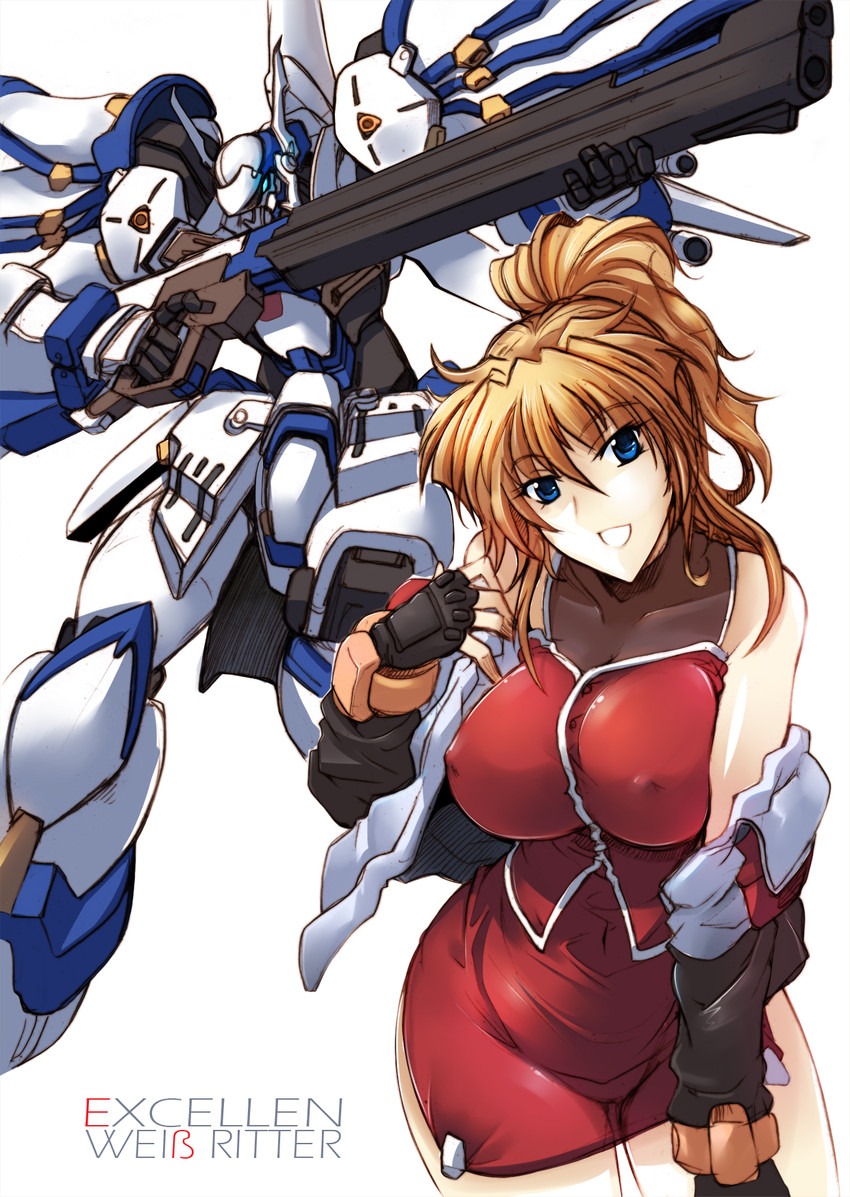 excellen browning and weissritter (super robot wars and 1 more) drawn by haganef