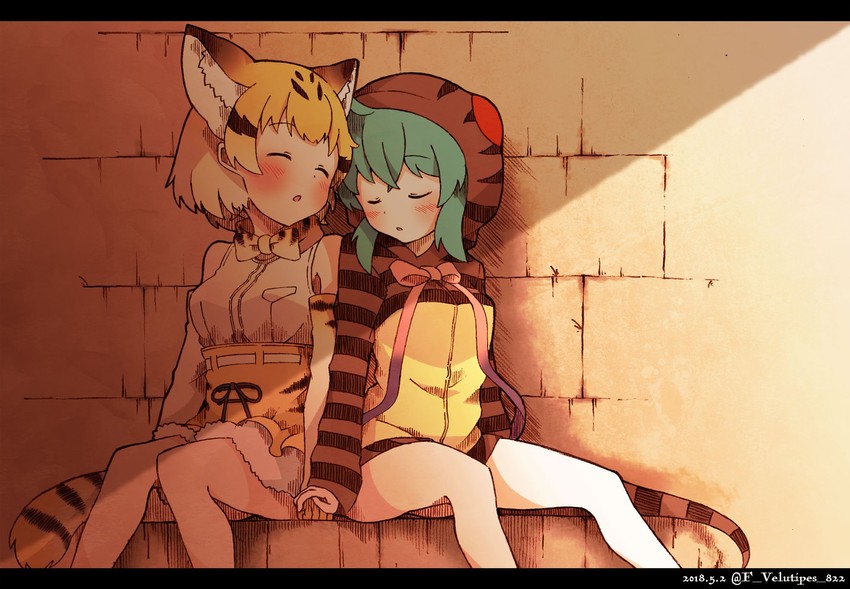 tsuchinoko and sand cat (kemono friends) drawn by enk_0822