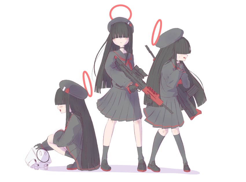 justice task force member (blue archive) drawn by kanaeco25
