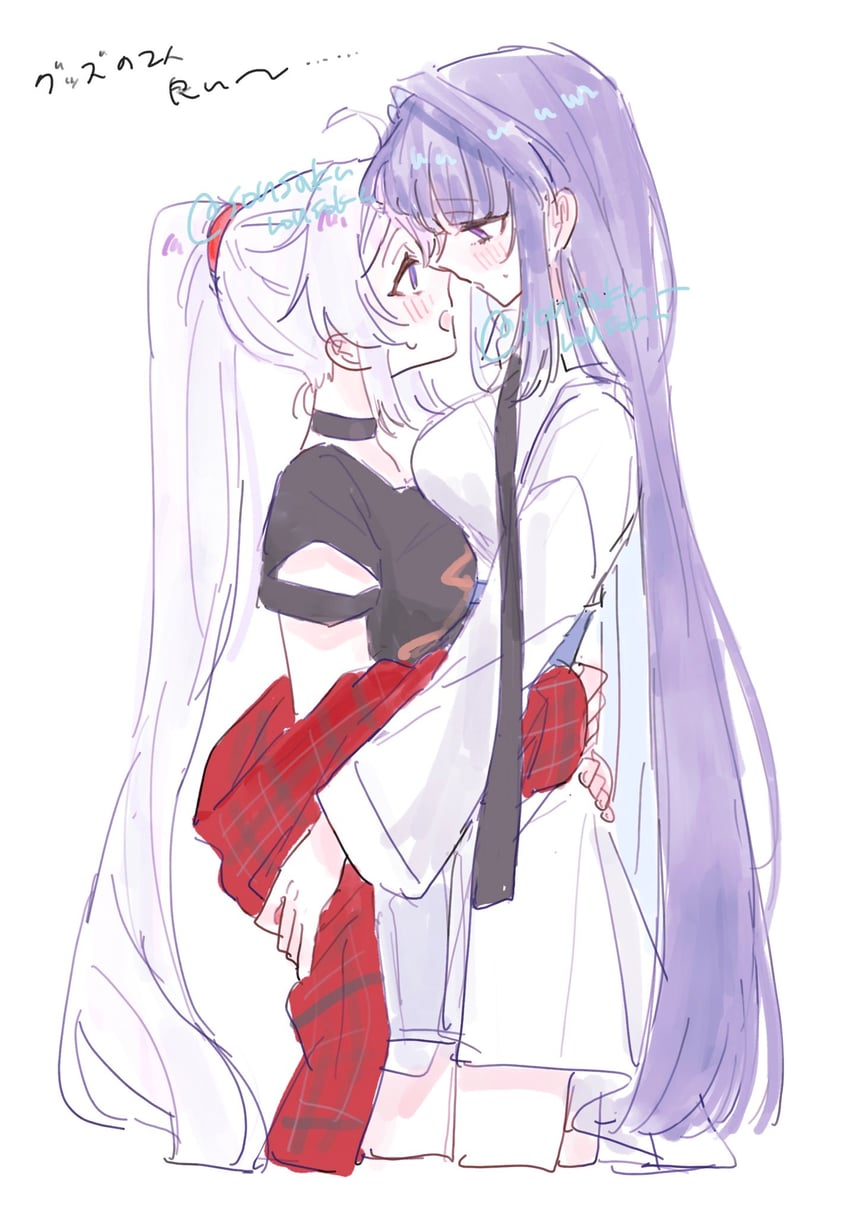 kiana kaslana and raiden mei (honkai and 1 more) drawn by sousaku_rousoku